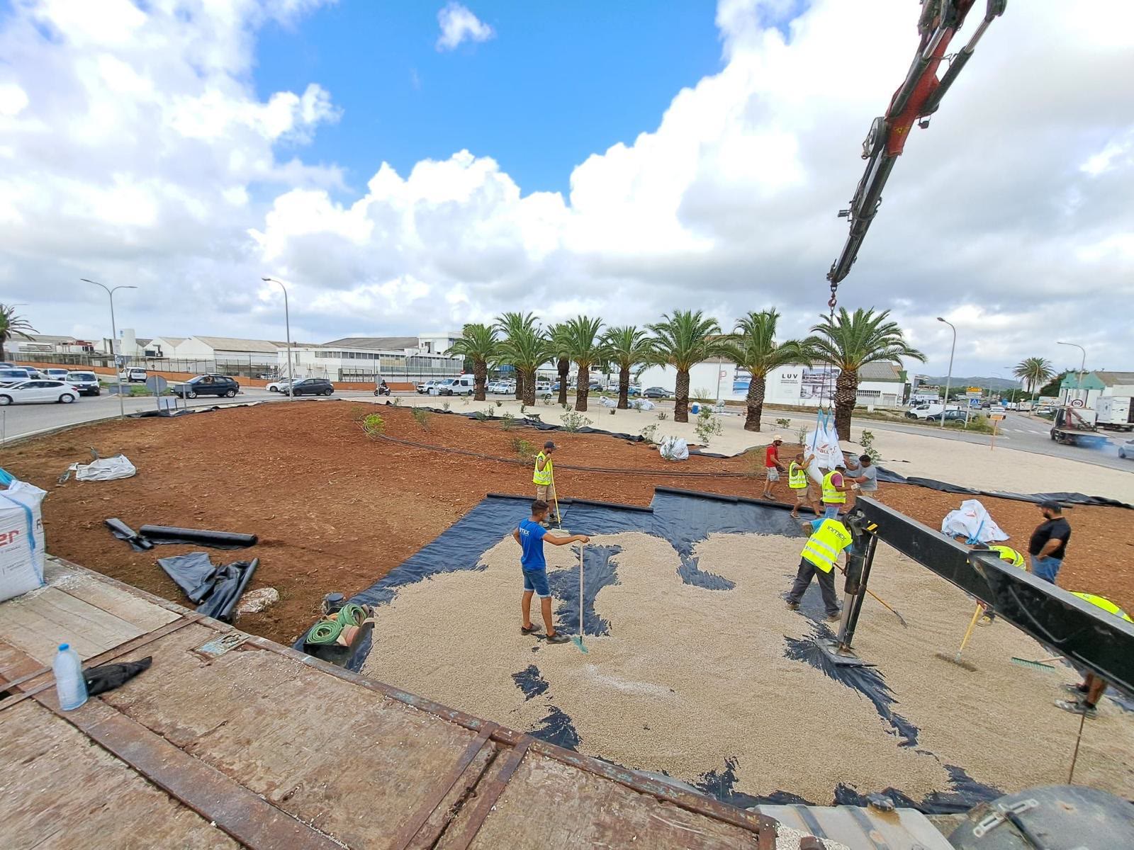 Profesionales de Inmex durante la ejecución de un proyecto en Menorca